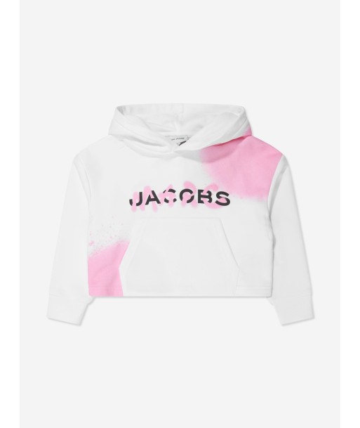 MARC JACOBS Girls Spray Spots Cropped Hoodie in White JUSQU'A -70%! 