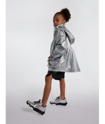 MARC JACOBS Girls Hooded Windbreaker in Silver chez Cornerstreet bien 