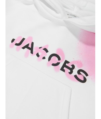 MARC JACOBS Girls Spray Spots Cropped Hoodie in White JUSQU'A -70%! 