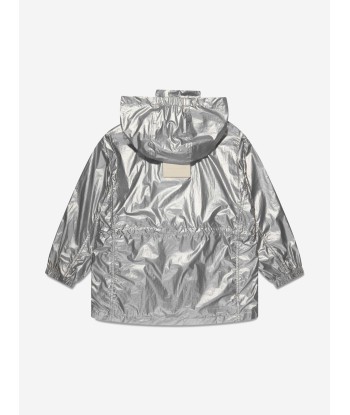 MARC JACOBS Girls Hooded Windbreaker in Silver chez Cornerstreet bien 