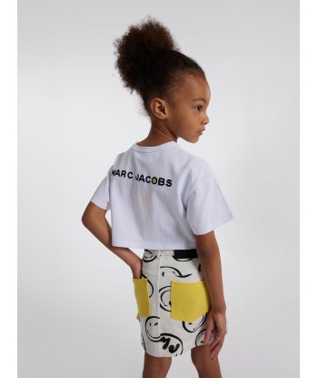 MARC JACOBS Girls Smiley Print Skirt in Ivory Les magasins à Paris