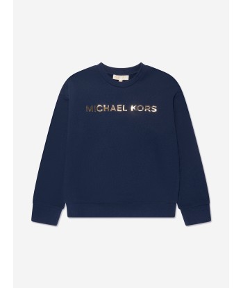 Michael Kors Girls Logo Print Sweatshirt in Navy de la marque