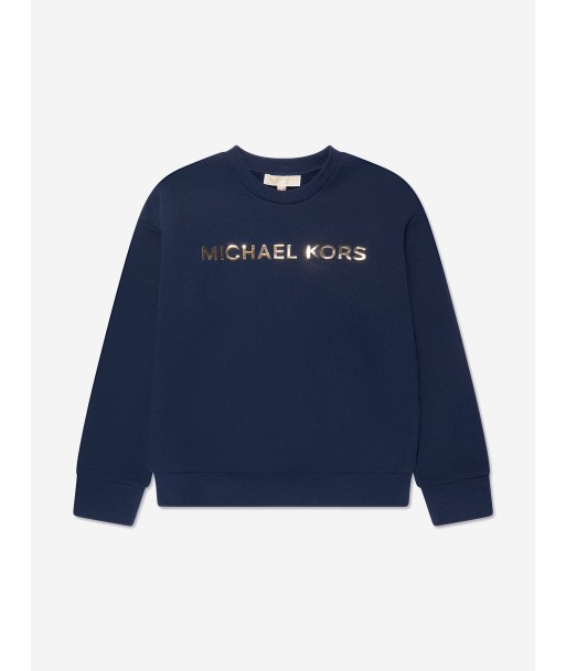 Michael Kors Girls Logo Print Sweatshirt in Navy de la marque