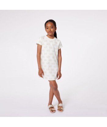 Michael Kors Girls Studded Logo Dress in Ivory à prix réduit toute l'année