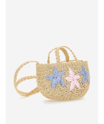 Monnalisa Girls Straw Star Beach Bag in Beige (32cm) En savoir plus