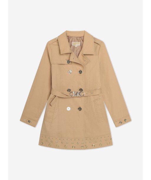 Michael Kors Girls Trench Coat in Brown Comparez et commandez 