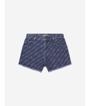 Michael Kors Girls Logo Denim Shorts in Blue vente chaude votre 