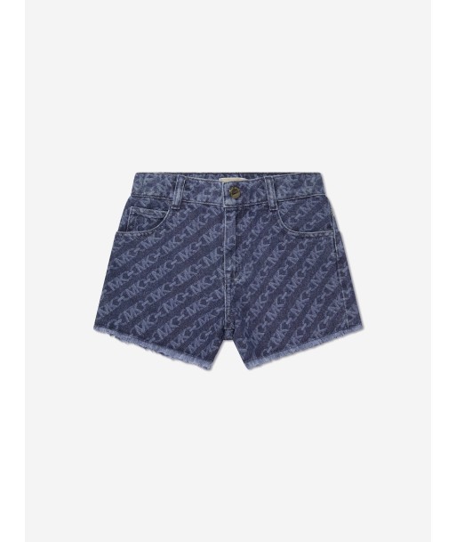 Michael Kors Girls Logo Denim Shorts in Blue vente chaude votre 