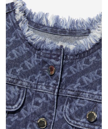 Michael Kors Girls Logo Denim Jacket in Blue en ligne