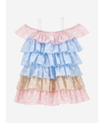 Monnalisa Girls Ruffle Sundress in Multicolour du meilleur 