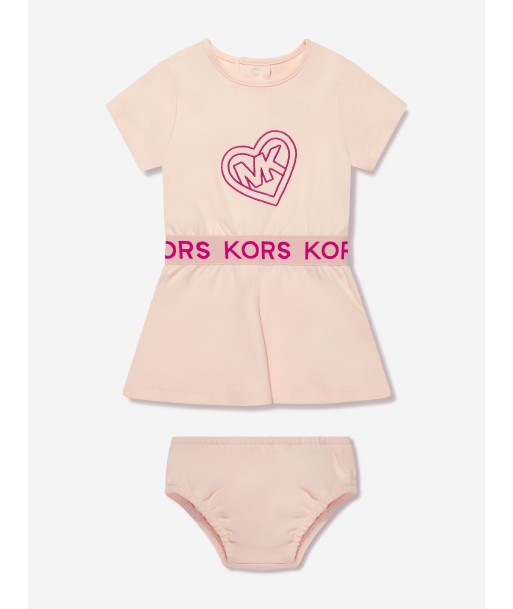 Michael Kors Baby Girls Logo Dress With Knickers in Pink En savoir plus