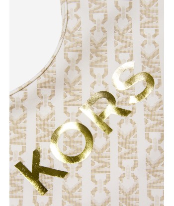 Michael Kors Girls Logo Swimsuit in Ivory Toutes les collections ici