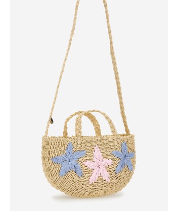 Monnalisa Girls Straw Star Beach Bag in Beige (32cm) En savoir plus