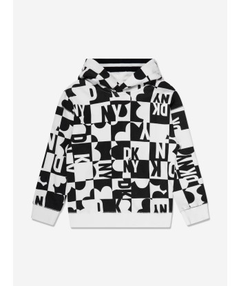 DKNY Kids Logo Hoodie in White outlet