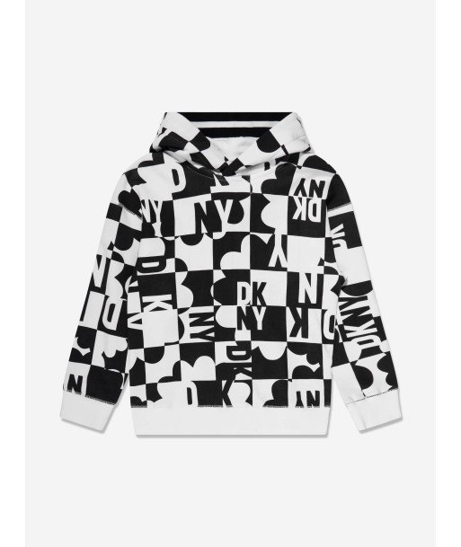 DKNY Kids Logo Hoodie in White outlet