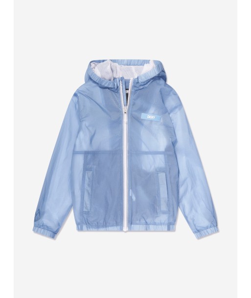 DKNY Kids Hooded Windbreaker in Blue meilleur choix