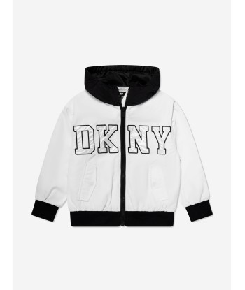 DKNY Kids Hooded Jacket in White de l' environnement