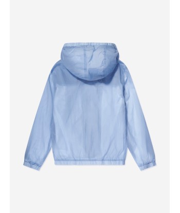 DKNY Kids Hooded Windbreaker in Blue meilleur choix