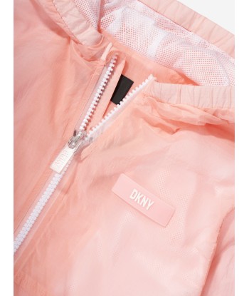 DKNY Girls Hooded Windbreaker in Pink offre 