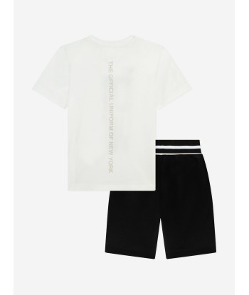 DKNY Boys T-Shirt And Shorts Set in White Dans la société mordern