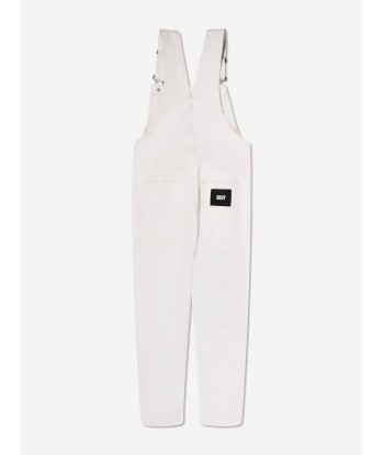 DKNY Kids Logo Dungarees in White Véritable concentré