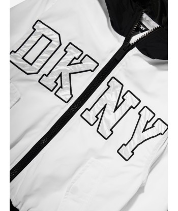 DKNY Kids Hooded Jacket in White de l' environnement