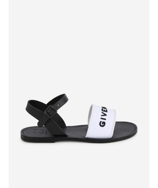 Givenchy Girls Logo Sandals in White meilleur choix