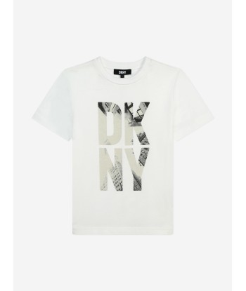 DKNY Boys T-Shirt And Shorts Set in White Dans la société mordern