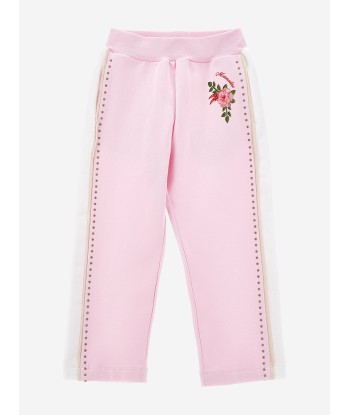 Monnalisa Girls Flower Joggers in Pink Dans la société mordern