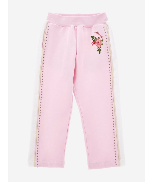 Monnalisa Girls Flower Joggers in Pink Dans la société mordern