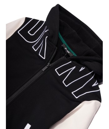 DKNY Boys Logo Zip Up Top in Black pour bénéficier 