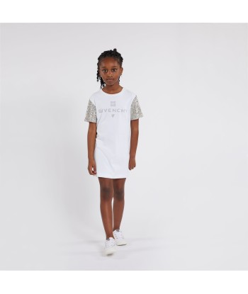 Givenchy Girls Sequin Sleeve Logo Dress in White plus qu'un jeu 