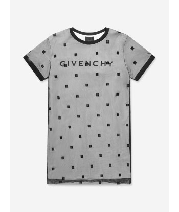 Givenchy Girls 4G Logo Mesh Dress in Black outlet