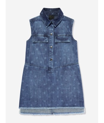 Givenchy Girls 4G Logo Denim Dress in Blue vous aussi creer 