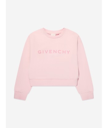 Givenchy Girls Logo Print Sweatshirt in Pink les muscles