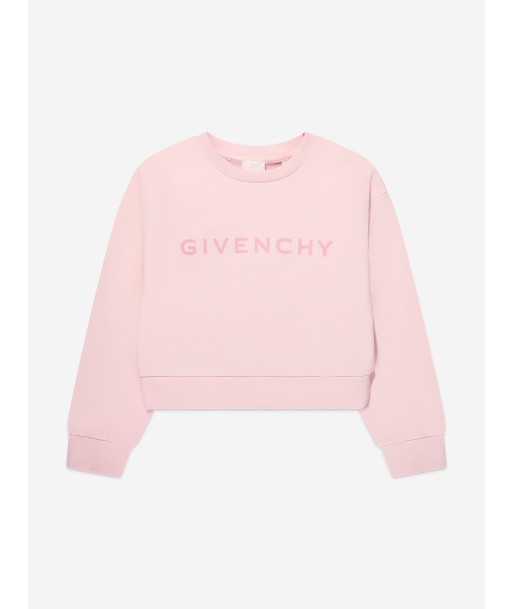 Givenchy Girls Logo Print Sweatshirt in Pink les muscles