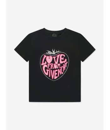 Givenchy Girls Strawberry Logo T-Shirt in Black Voir les baskets