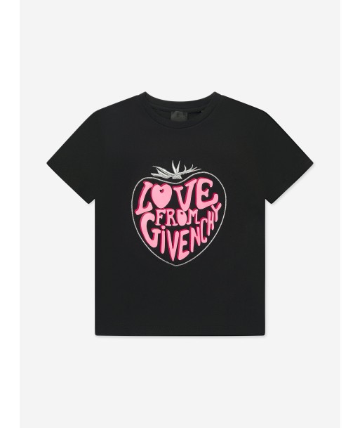 Givenchy Girls Strawberry Logo T-Shirt in Black Voir les baskets