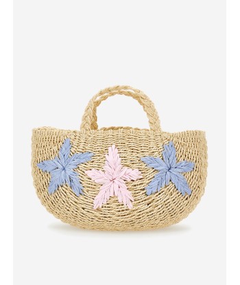 Monnalisa Girls Straw Star Beach Bag in Beige (32cm) En savoir plus