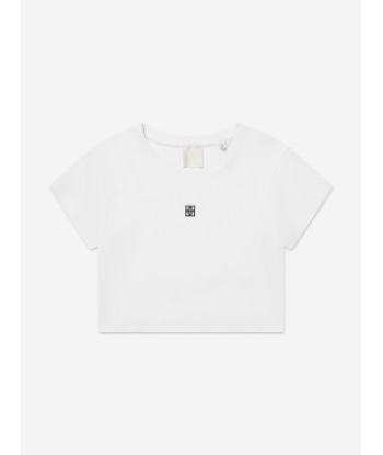 Givenchy Girls 4G Logo T-Shirt in White destockage