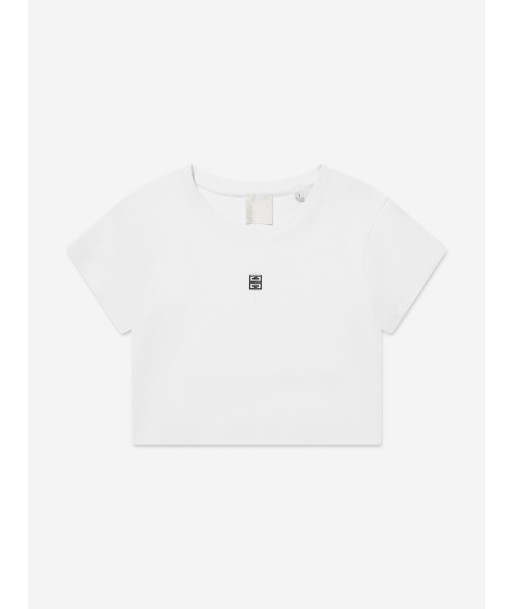 Givenchy Girls 4G Logo T-Shirt in White destockage