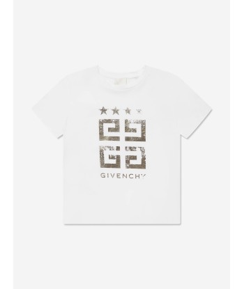 Givenchy Girls 4G Logo T-Shirt in White meilleur choix