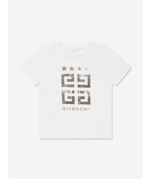 Givenchy Girls 4G Logo T-Shirt in White meilleur choix