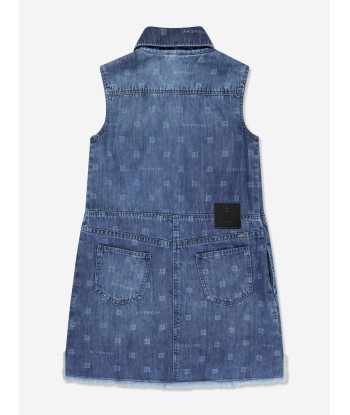 Givenchy Girls 4G Logo Denim Dress in Blue vous aussi creer 