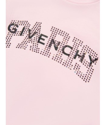 Givenchy Girls Paris Logo Ruffle T-Shirt in Pink Amélioration de cerveau avec