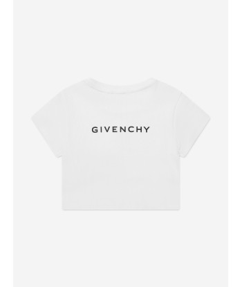 Givenchy Girls 4G Logo T-Shirt in White destockage