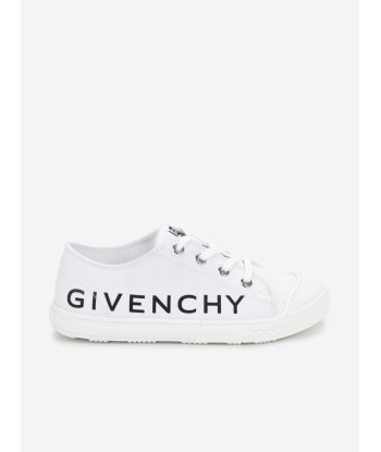 Givenchy Boys Logo Print Trainers in White basket pas cher