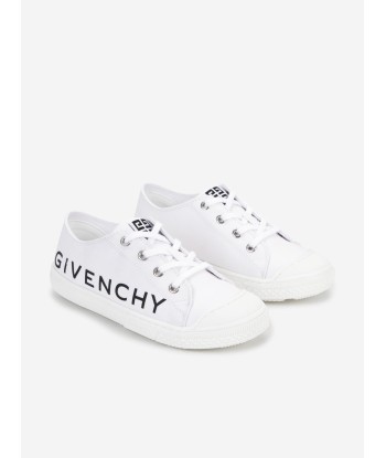 Givenchy Boys Logo Print Trainers in White basket pas cher