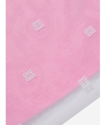 Givenchy Girls 4G Logo Mesh T-Shirt in Pink chez Cornerstreet bien 