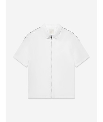 Givenchy Boys Zip Front Shirt in White l'évolution des habitudes 